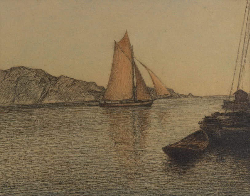 Karl Nordström - Sailors in the Strait