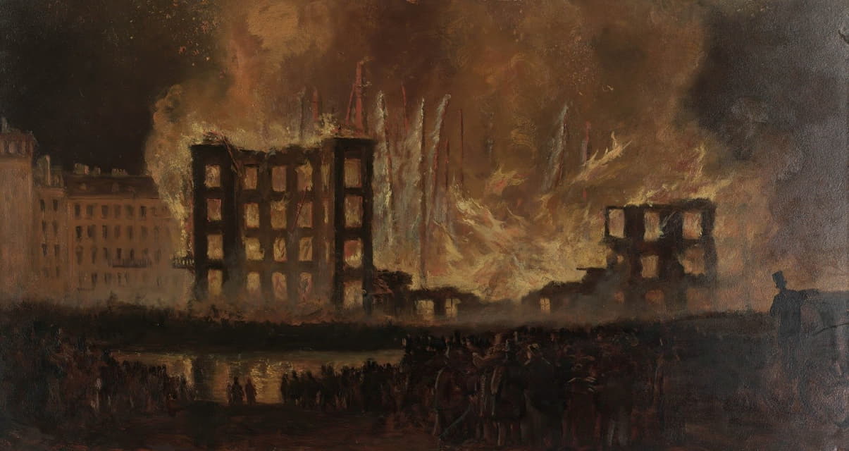 Leopold Munsch - Der Brand des Treumanntheaters am 9. Juni 1863