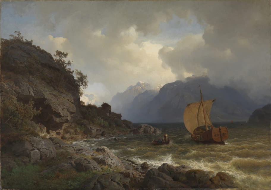 Hans Gude - From the western Coast of Norway