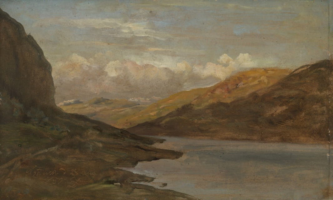 Johan Christian Dahl - Landscape at Nystuen in Filefjell