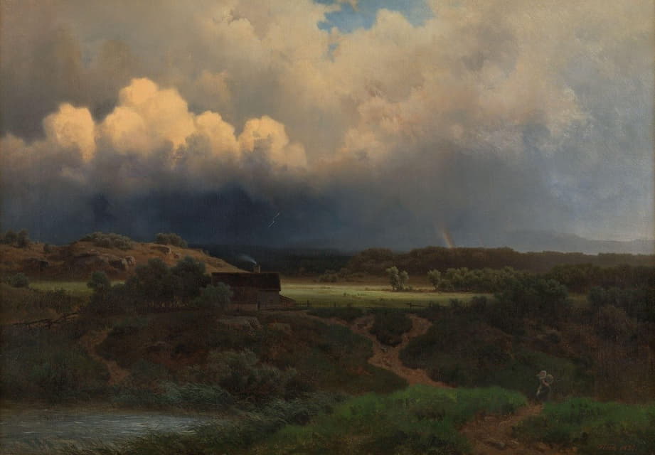 Joachim Frich - Landscape with stormy Sky