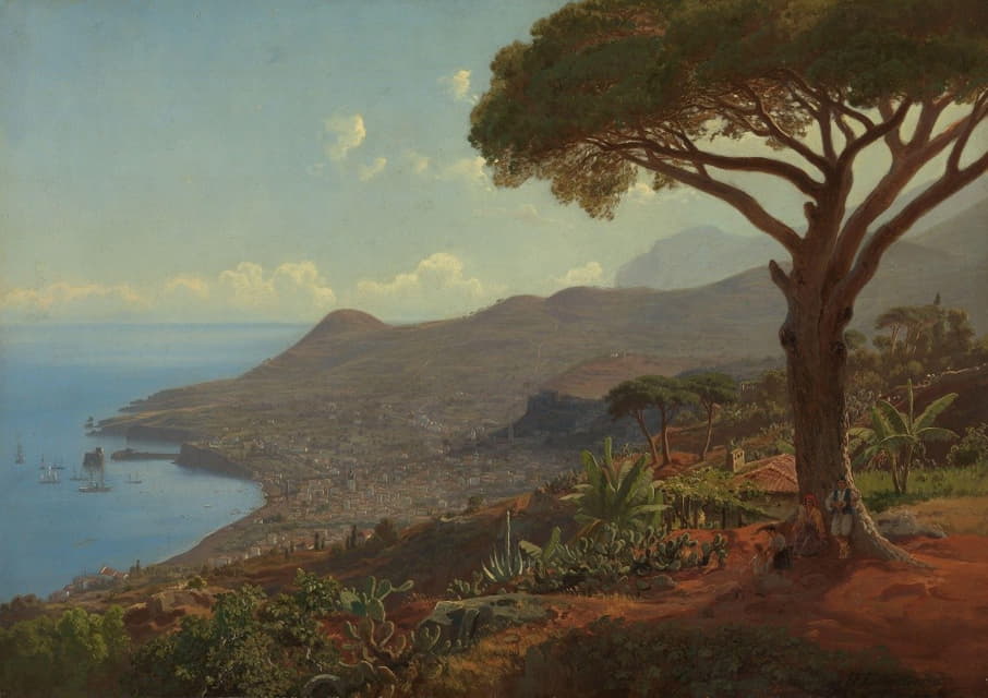 Johan Fredrik Eckersberg - Utsikt over Funchal på Madeira