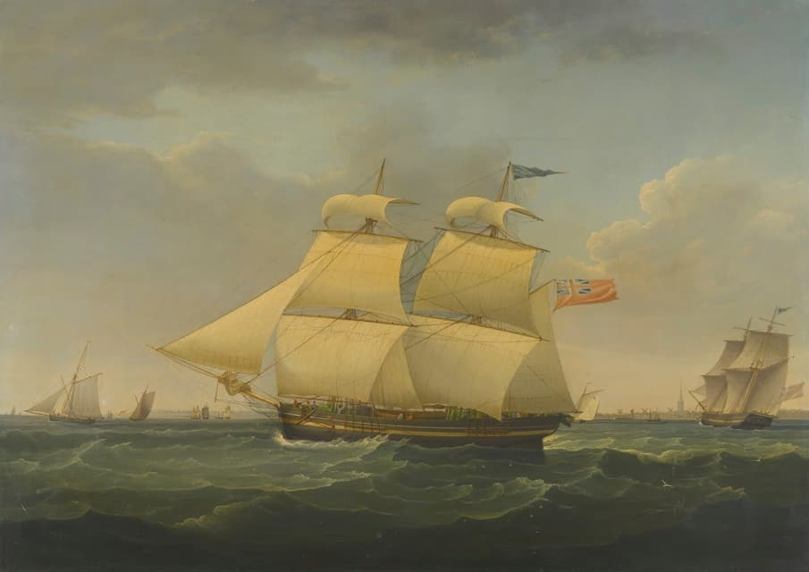 John Harwood - The Snow Thames In Two Positions Off Harwich