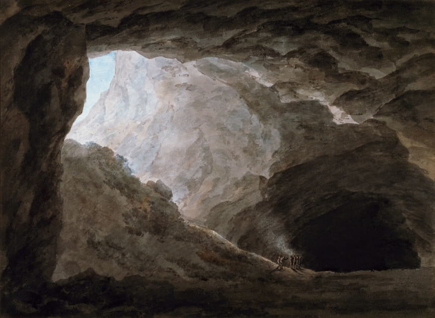 John Robert Cozens - A Grotto in the Campagna