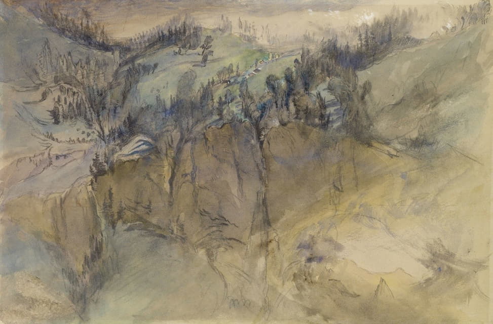 John Ruskin - Alpine Scene