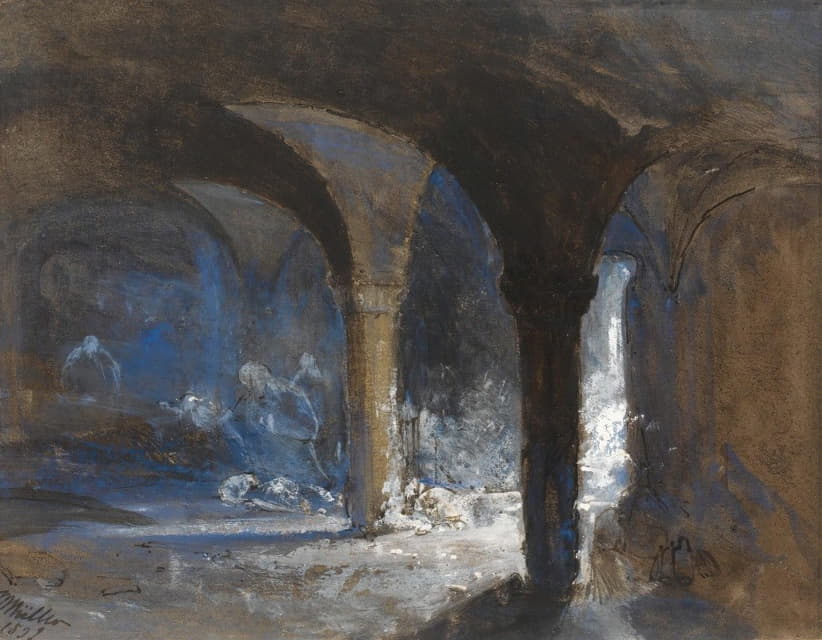 William James Müller - Crypt of the bishop’s palace during the Bristol riots