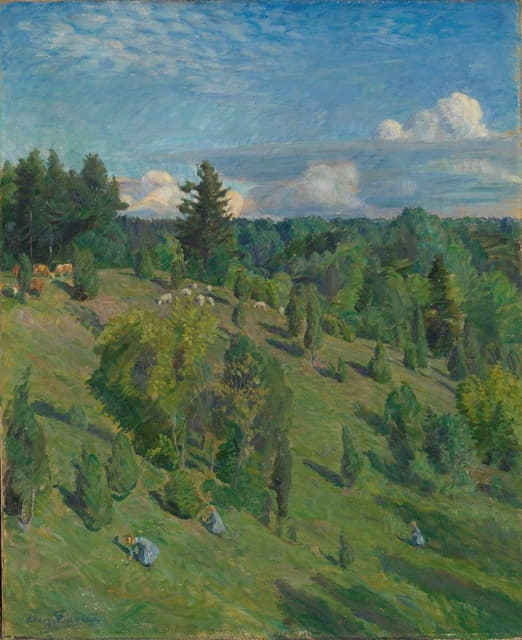 August Eiebakke - Landscape in Sun