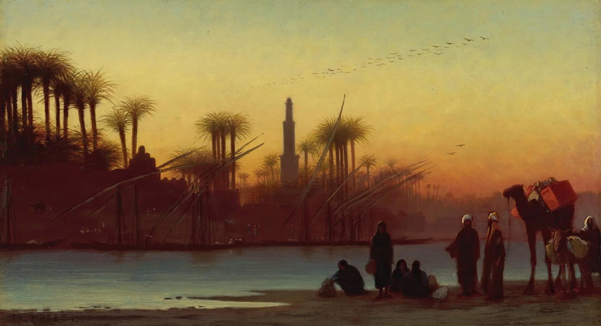 Charles Théodore Frère - Near Manfalout, Egypt