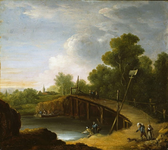 Frederik Petersen - Landscape with a Bridge