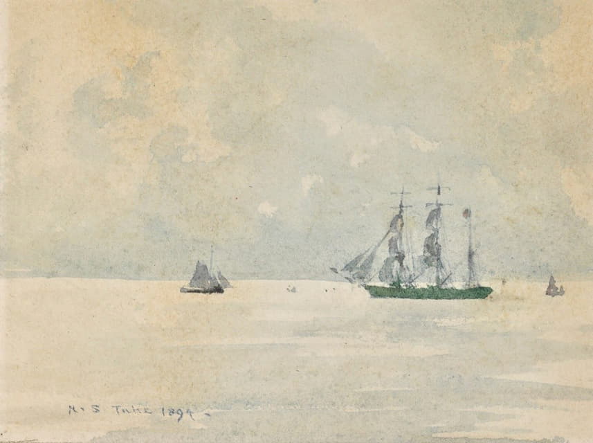 Henry Scott Tuke - Three Masted Barque 