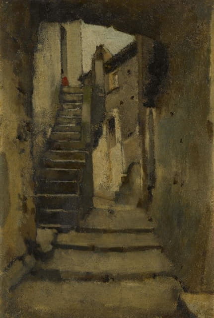 罗马小巷里的楼梯