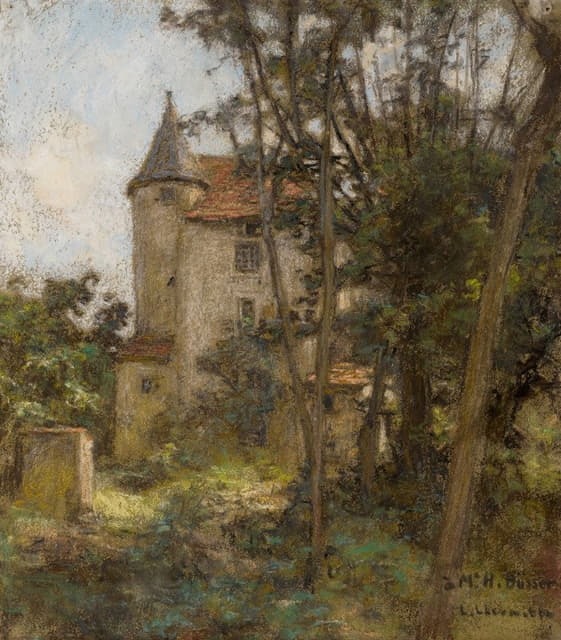 Léon Augustin Lhermitte - Les Abords D’un Château Gothique