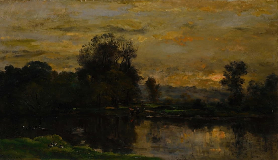 Charles François Daubigny - Landscape with Ducks