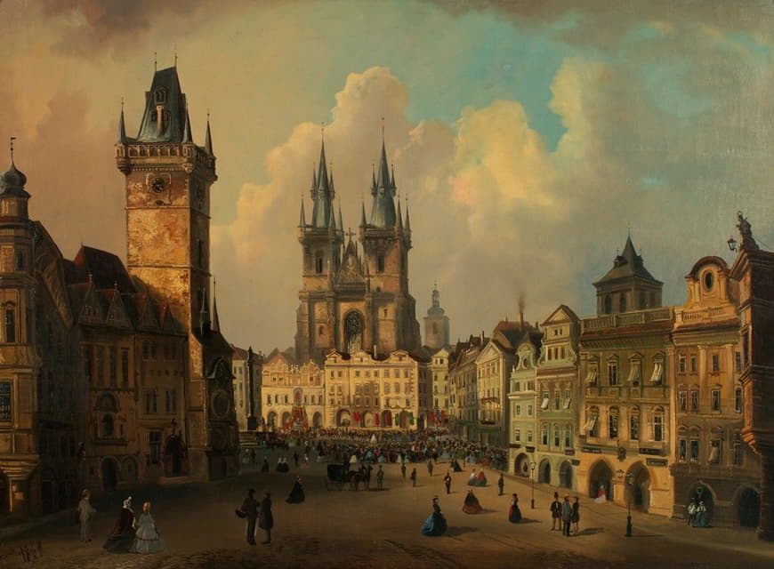 Ferdinand Lepie - Der Altstädter Ring in Prag