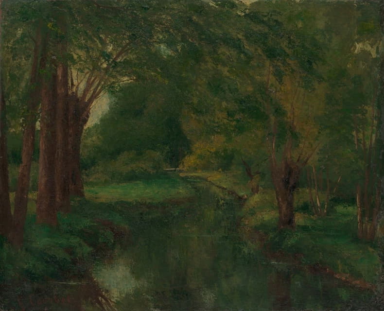 Gustave Courbet - A Brook in a Clearing