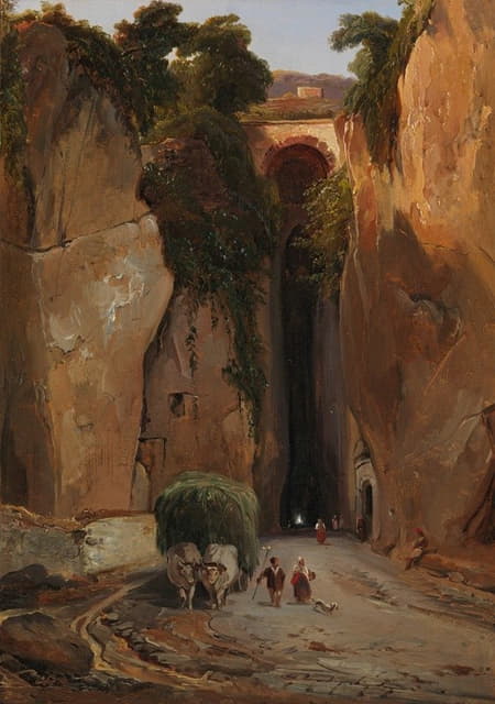 Jean-Charles Joseph Rémond - Entrance to the Grotto of Posilipo