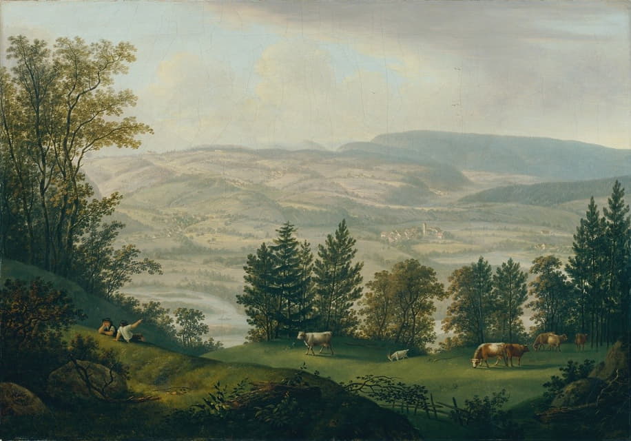 Johann Caspar Rahn - Umgebung der Ruine Habsburg