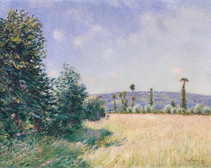 Alfred Sisley - Sahurs Meadows in Morning Sun
