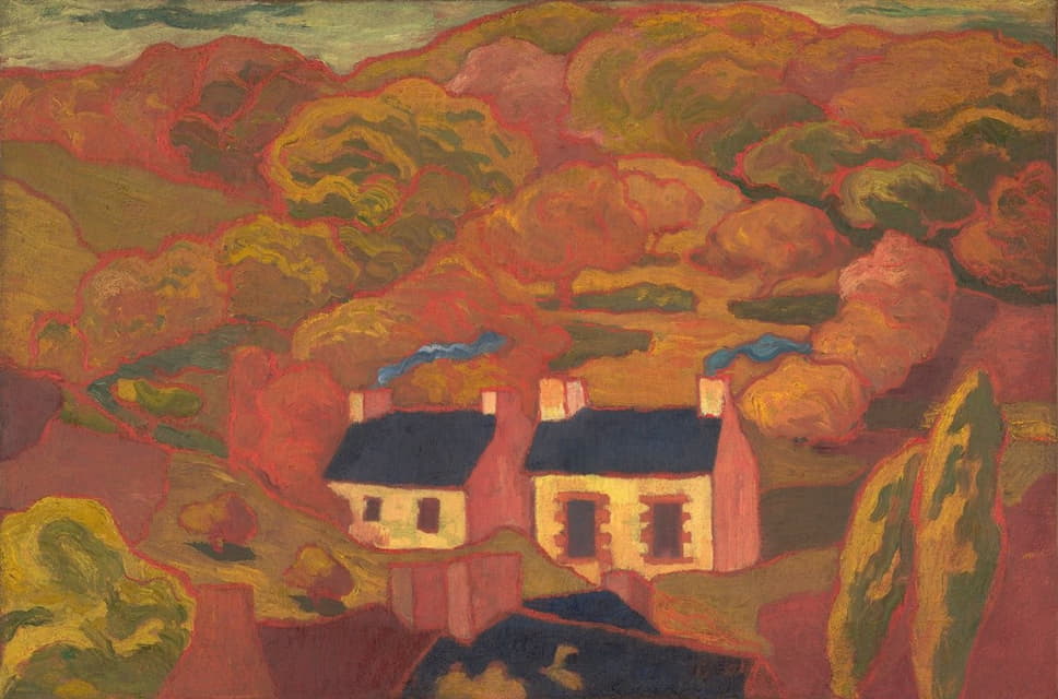 Armand Seguin - Two Thatched Cottages (Les deux chaumières)