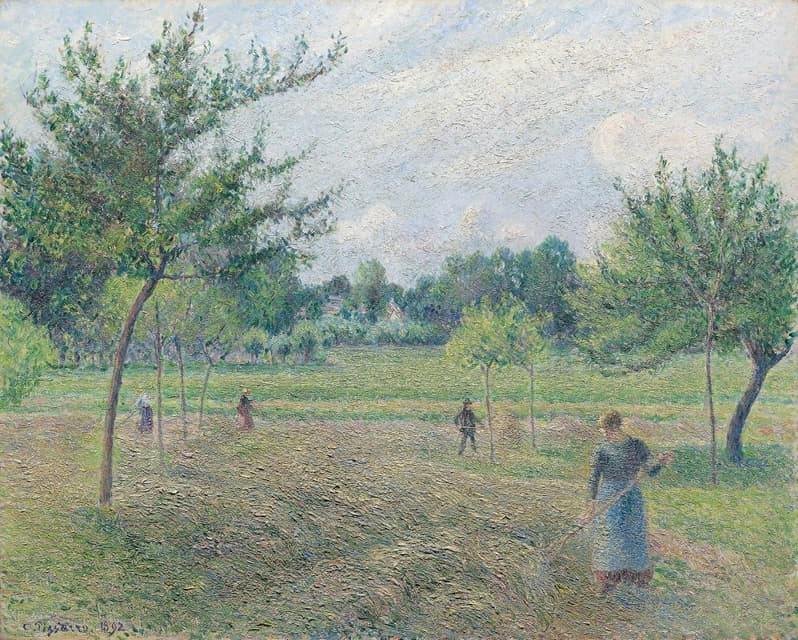 Camille Pissarro - Haymaking at Éragny