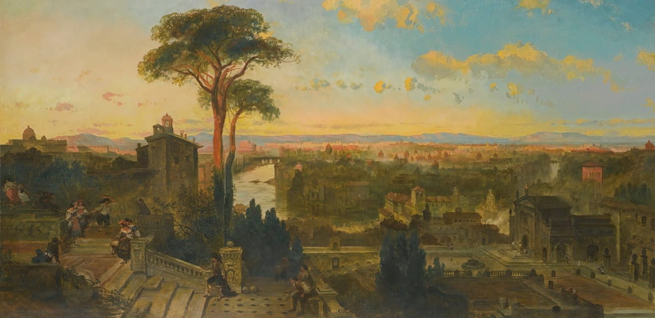 David Roberts - View Of Rome From The Convent Of San Onofrio
