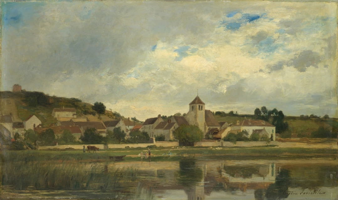 Eugène Lavieille - The Village of La Celle-sous-Moret