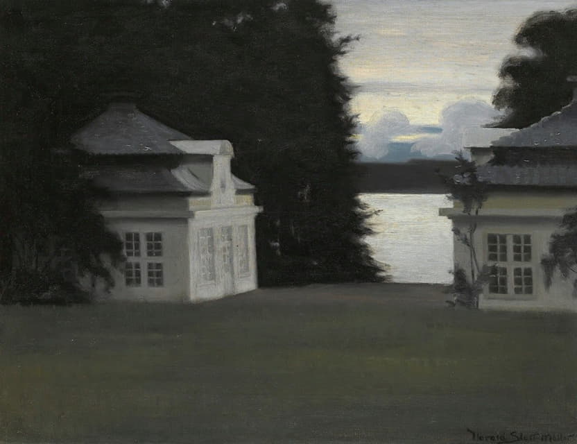 Harald Slott-Møller - The Eremitage Pavilions In The Royal Gardens At Fredensborg