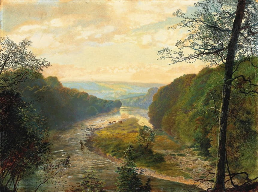 John Atkinson Grimshaw - The Wharfe valley, with Barden Tower beyond