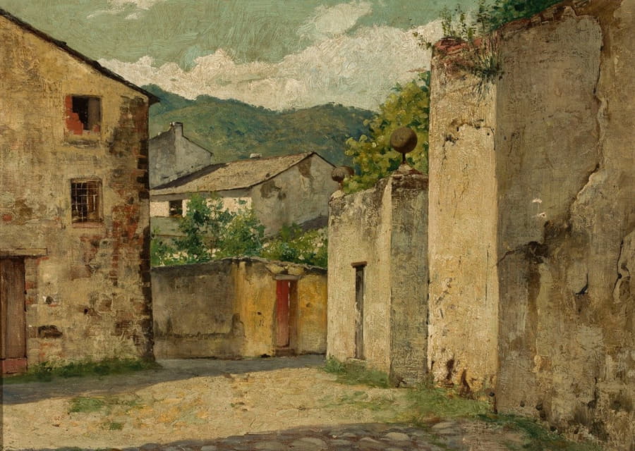 Curt Agthe - View of the town of Cassa on Riviera di Levante