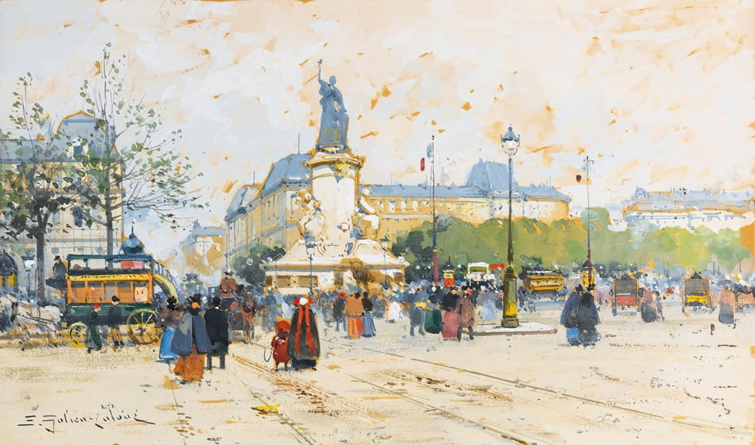 Eugène Galien-Laloue - La Place De La République