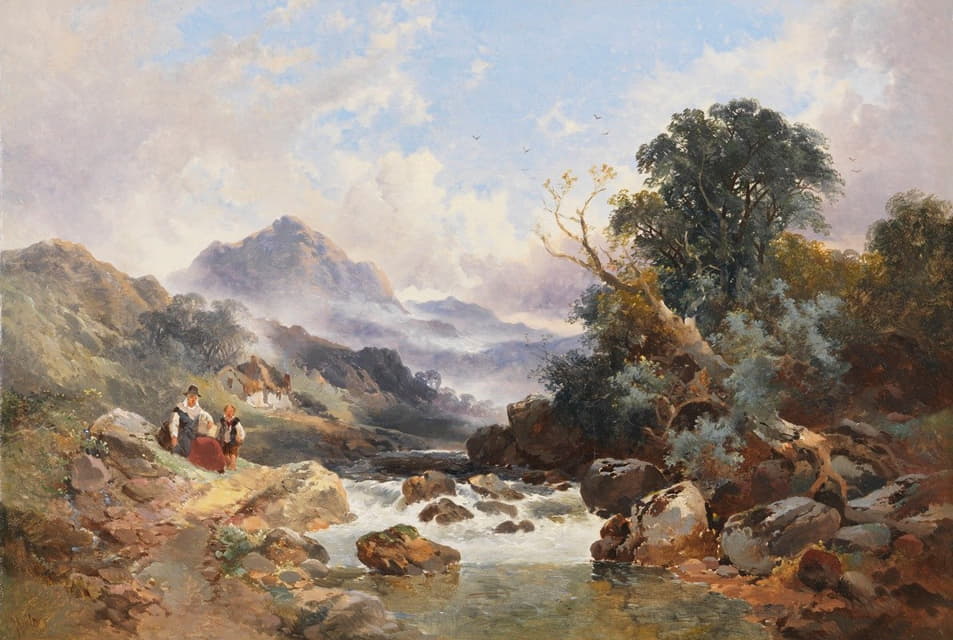 Joseph Horlor - Walisische Berglandschaft