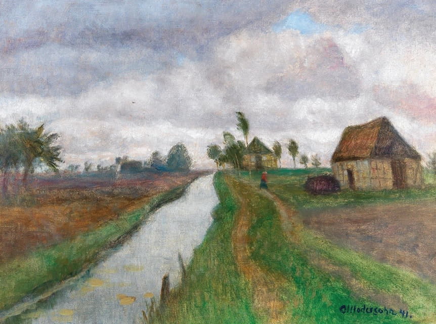 Otto Modersohn - By the moor canal