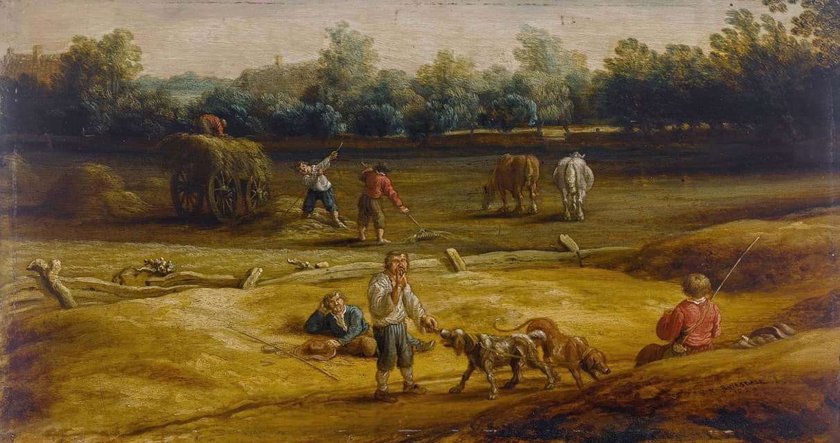 Salomon van Ruysdael - Peasants harvesting