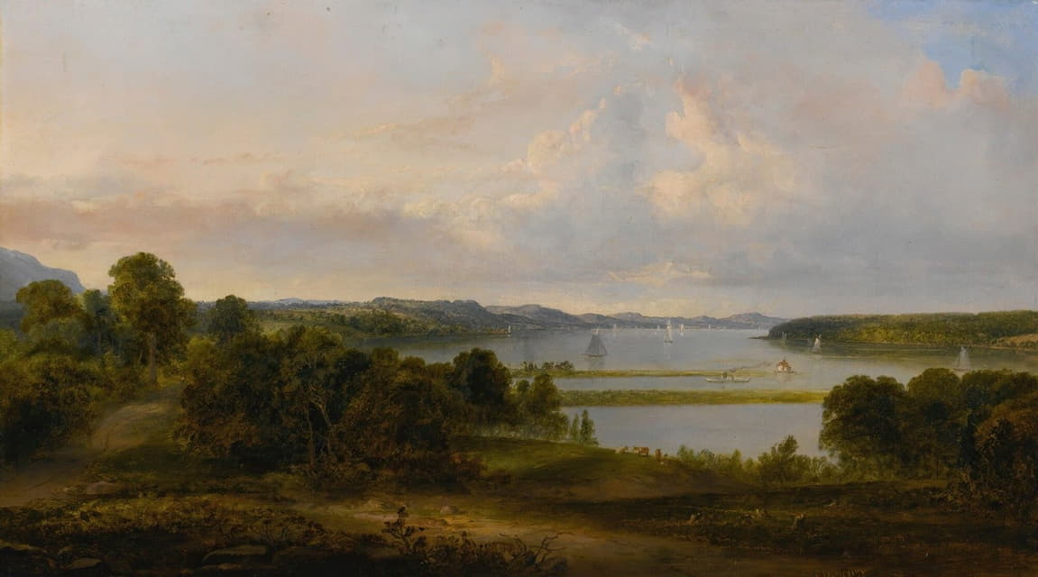 Thomas Doughty - View On The Hudson Near Tivoli