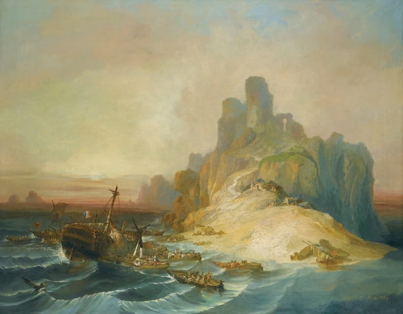 Eugenio Lucas Velázquez - Naufragio En La Costa (Shipwreck Off The Coast)