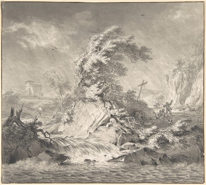 Hendrik Meijer - Stormy Landscape