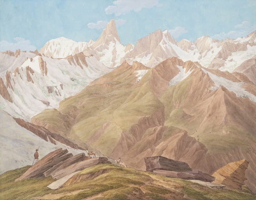 Jean-Antoine Linck - View of the Massif of Mont Blanc