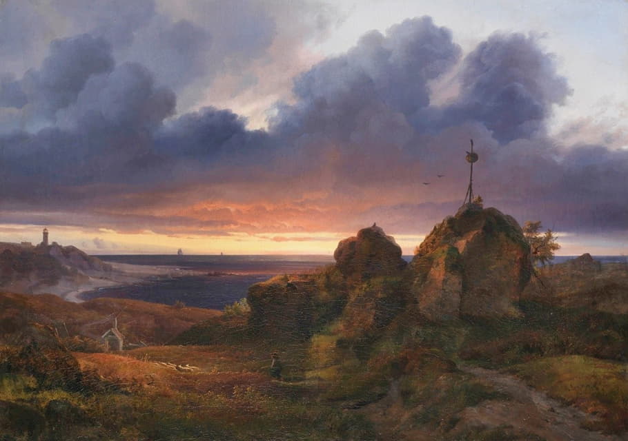 Louis Gurlitt - Evening view of the Kattegat near Kullen