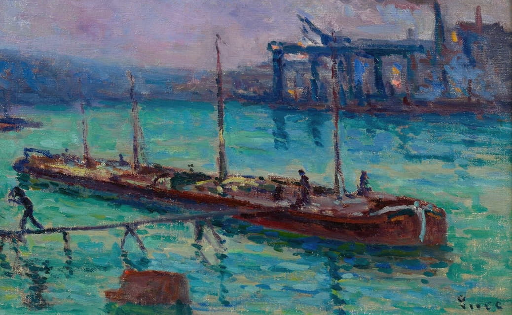 Maximilien Luce - Péniche Au Bord De La Seine