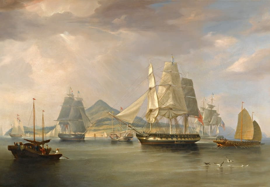 William John Huggins - The Opium Ships At Lintin, China