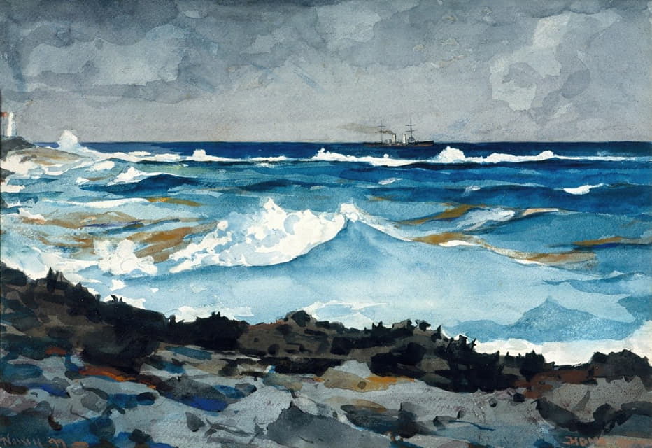 Winslow Homer - Shore and Surf, Nassau