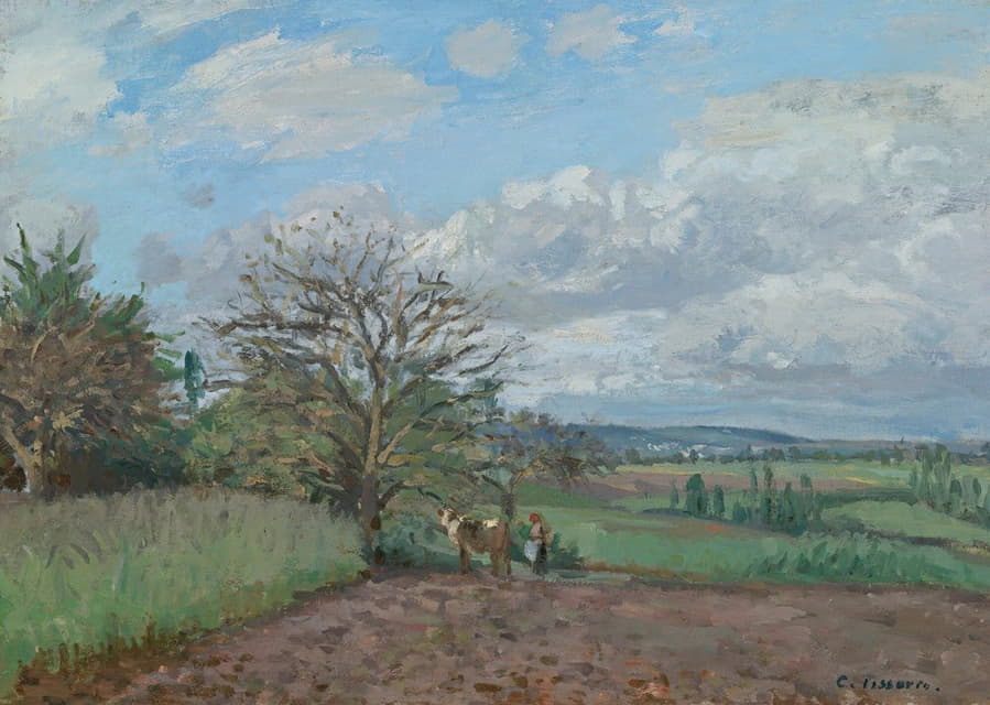 Camille Pissarro - Paysage Avec Une Vachère