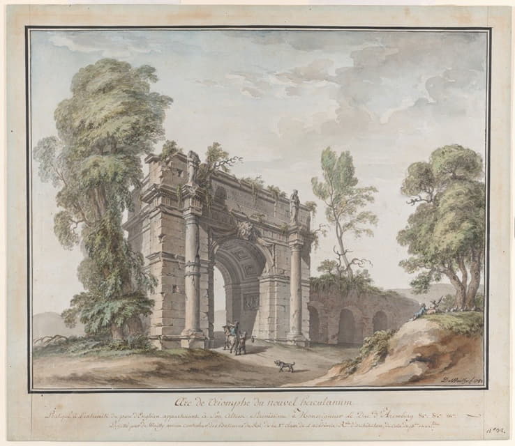 Charles de Wailly - Design for a Triumphal Arch for the Gardens at Chateau d’Enghien, Belgium