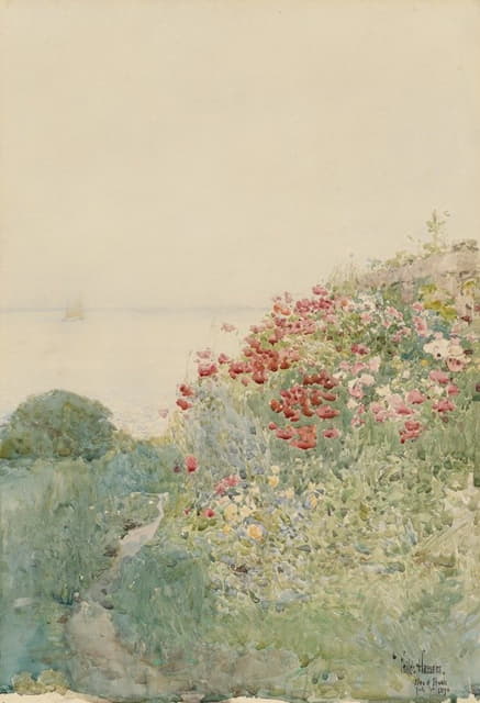 Childe Hassam - Field of Poppies, Isles of Shoals