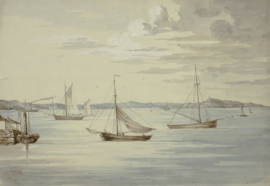 Elizabeth Murray - View Inchkeith and the Firth of Forth Islands from Granton