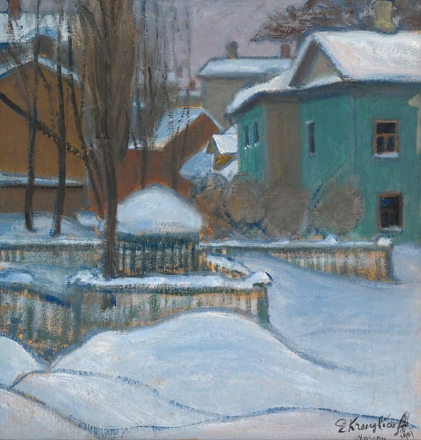 Elizaveta Sergeevna Kruglikova - View Of Moscow Under Snow