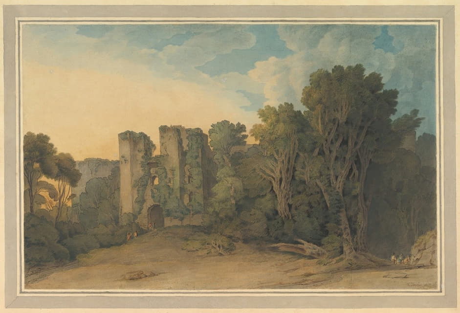 Francis Towne - Berry Pomeroy Castle in the County of Devon