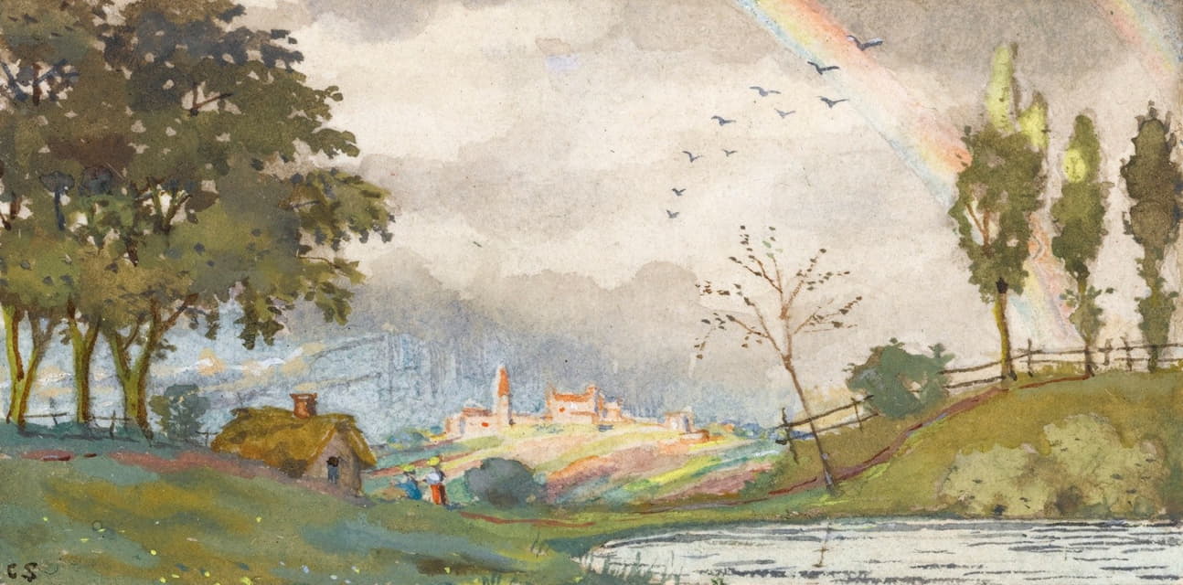 Konstantin Andreevich Somov - Landscape With Rainbow
