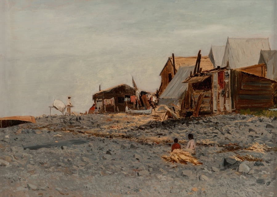 Albert Bierstadt - Salmon Fishery Village