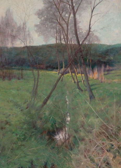 Edward Frederick Ertz - Trees along a Creek